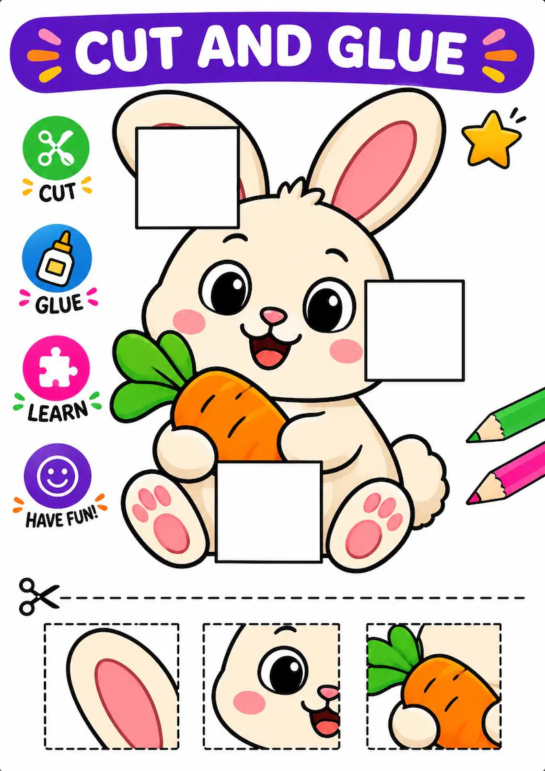 Scissor Skills Workbook for Kids Ages 3-5 | 1000+ Cut and Glue Activities | Preschool Cutting Practice | Printable PDF Bundle - Image 4