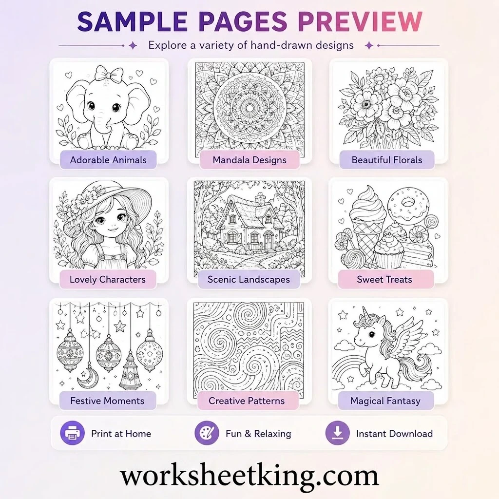 100,000+ Coloring Pages Bundle | 500+ Coloring Books Pdf| Kids & Adults Gift - Image 2